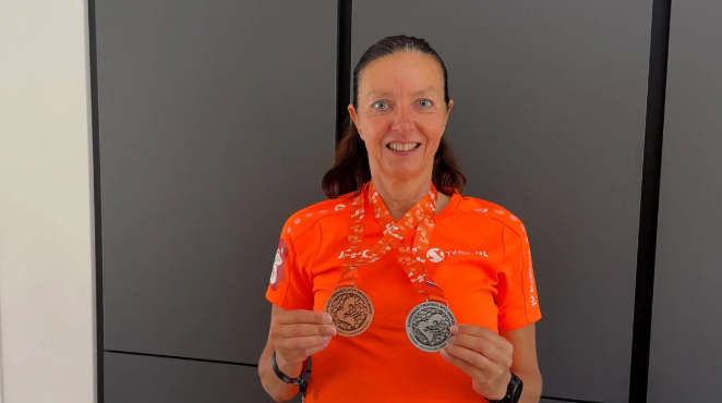 Chantal deed mee aan de Europese Transplantatie Spelen